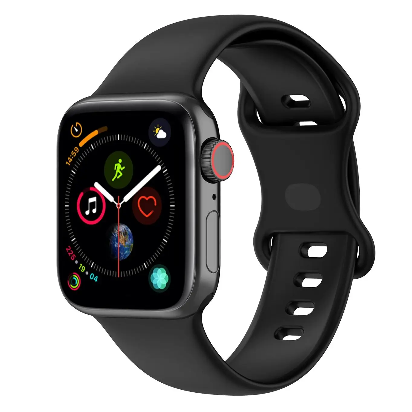 

Ремешок силиконовый для Apple Watch band 44 мм 40 мм 49 мм 45 мм 41 мм 38 мм 42 мм, браслет correa для iWatch series 9 8 7 6 5 3 SE ultra 2