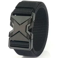The New Men's 125cm Buckle Belt Nylon Braided Lightweight Breathable Daily Commuter Men's Belt - Image 3