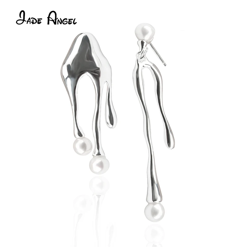 

JADE ANGEL Original Women's For Earrings 925 Sterling Silver Irregular Pearl Drop Earrings Luxury Statement Fine Jewelry