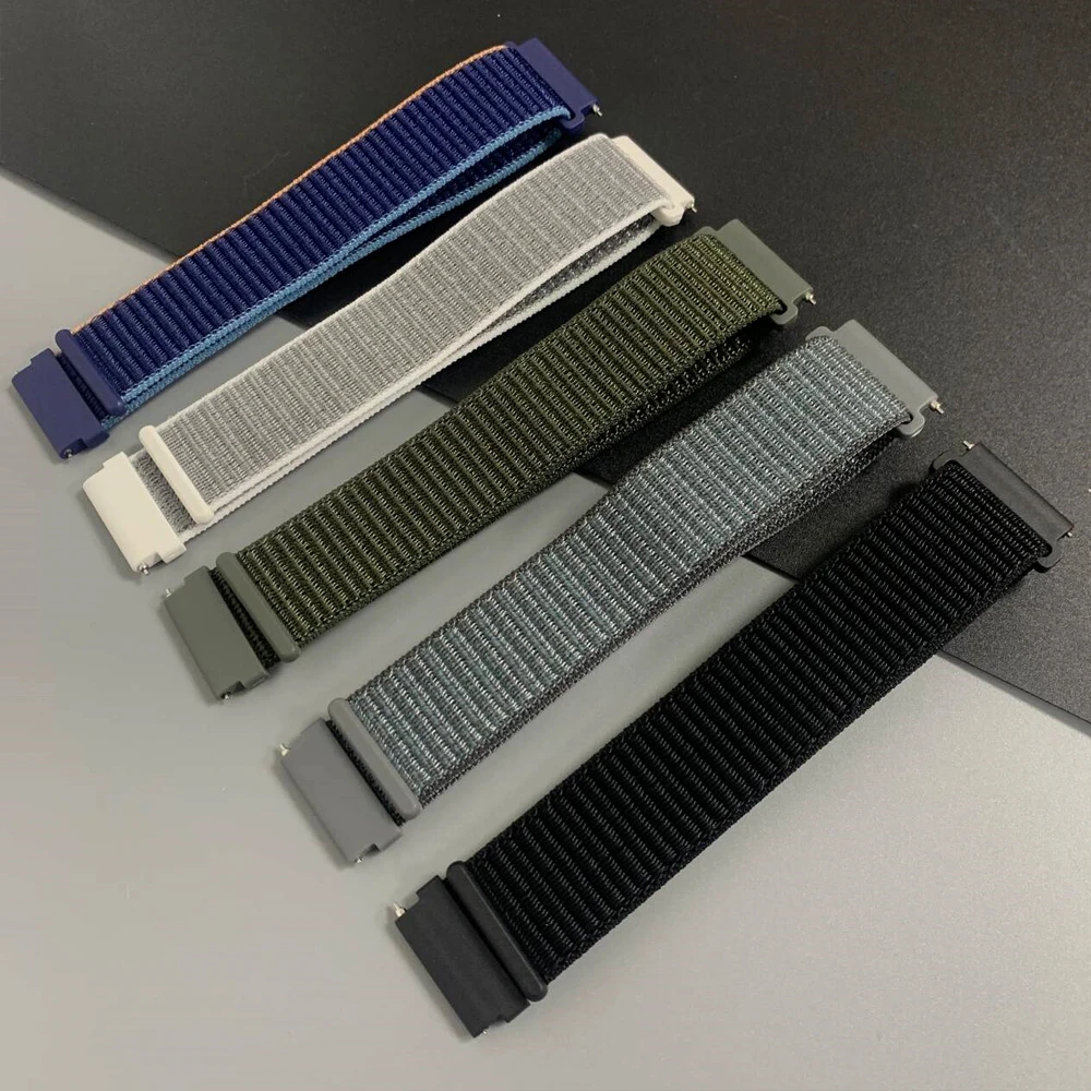Nylon Sports Braided Loop Watchband Strap - 20/22mm