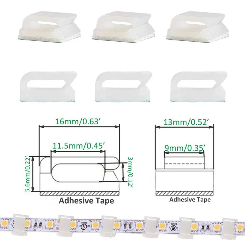 General Office attacco per cavo: Set da 2 supporti magnetici per cavi con 5 clip, pad adesivo, bianco (organizer da scrivania