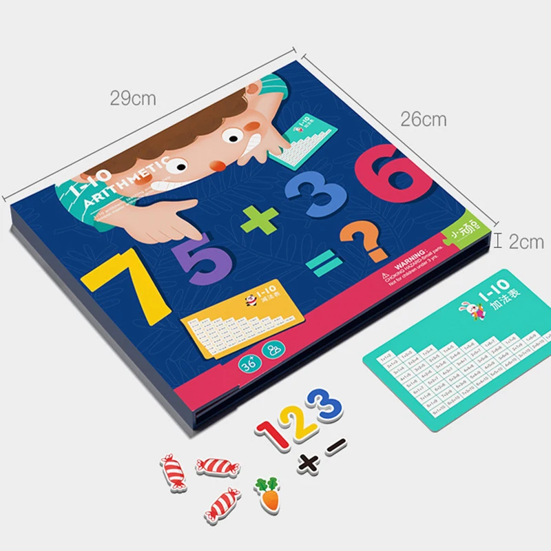 モンテッソーリ-子供、数値学習、カウントゲーム、教育用の磁気