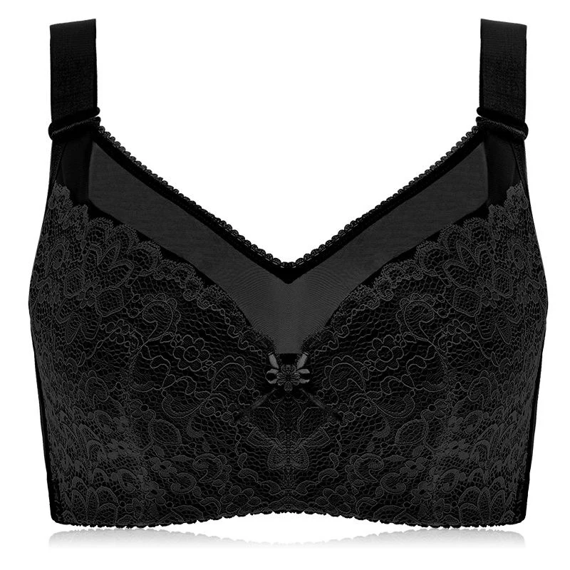 Full Cup Women's Floral Lace No Padding Support Underwire Bra 34 36 38 40 42 44 46 B C D E F G H I J