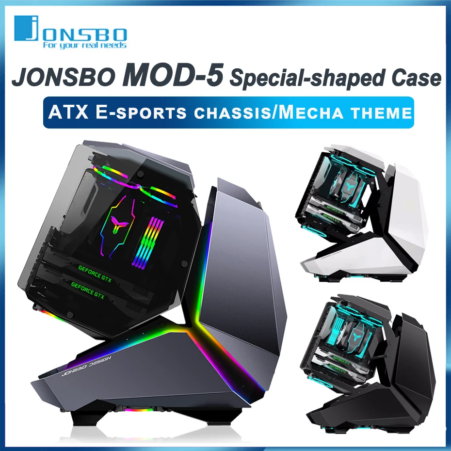 コンピュータケース　JONSOB mod5 JONSBO MOD5 Open Type ATX Mid Tower Gaming Computer Case(Pre