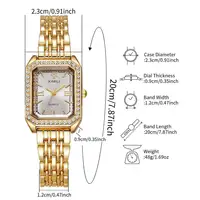 Fashion Rectangle Women Watches Ladies Rhinestone Quartz Watch Bracelet Strap Wristwatch Reloj Mujer（Without Box） - Image 6