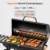 29-Inch Barrel Charcoal Grill with Heavy Duty Construction and Manual Rotisserie Meat Fork Featuring One Click Cleaning System 3