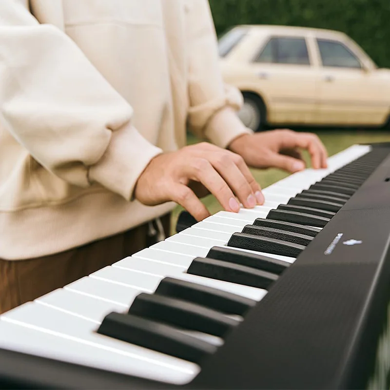 88 Key Foldable Electronic Piano Portable MIDI Keyboard Music For Practice Beginners With USB Bluetooth 128 Timbres Synthesizer