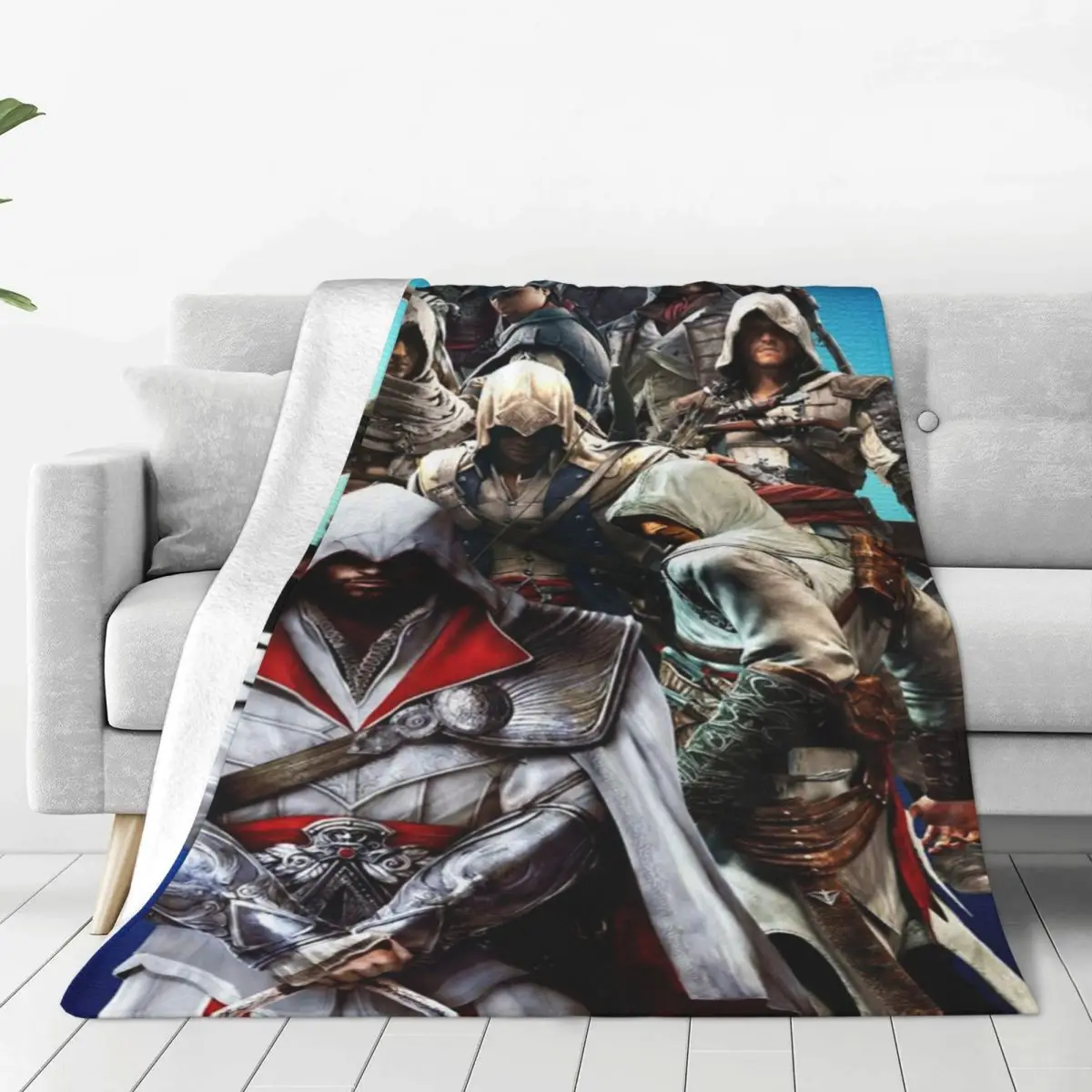 Assassins Creed Mirage Coperte In Pile Stampato Multi-Funzione Coperte Super Calde Per Letto Tappeto Esterno Pezzo