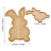 Rabbit Wooden Pallet Shaped Charcuterie Board Bunny Serving Platter Easter Boards Trays Plates Food 5