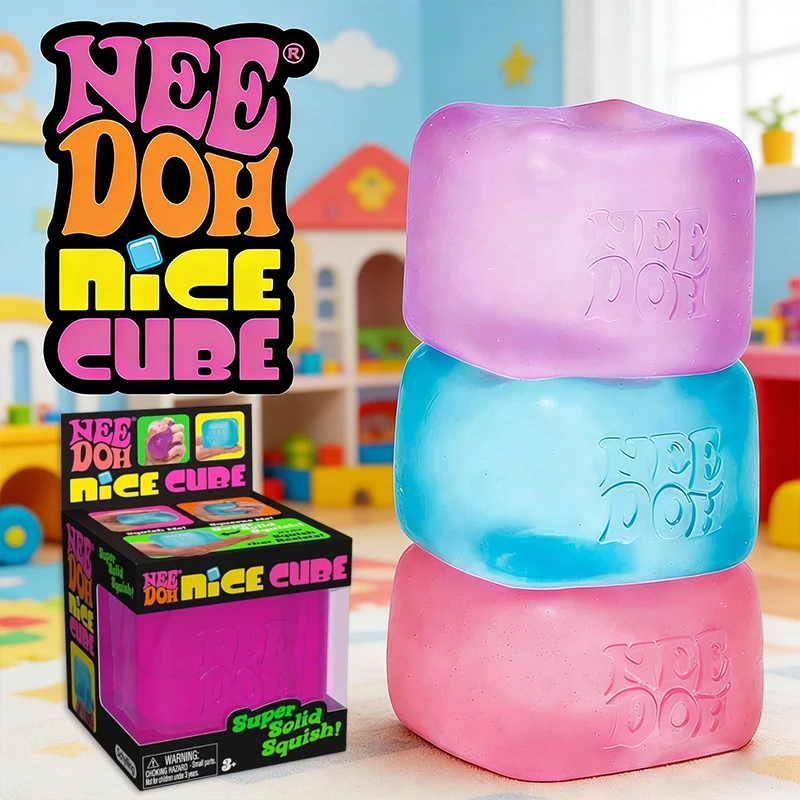 NEW HOT NeeDoh Nice Ice Squish Super Solid Cube Sensory Fidget Stress Relief For Adults Squeeze Fidget Toy_voghion.com