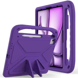 Durable EVA Kids Case for 13-Inch iPad Pro/Air (2024) (PURPLE)