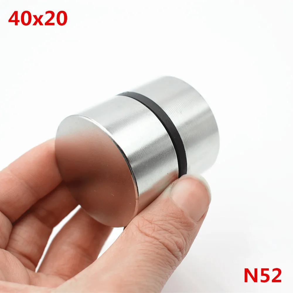 40mm x 6mm N52 Super Strong Round Disc Rare Earth Neodymium Magnet 1 37/64"x1/4" 