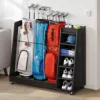 Wooden Large Golf Bag Storage Rack Holder for Garage Fit 3 Golf Bags Organizer 1