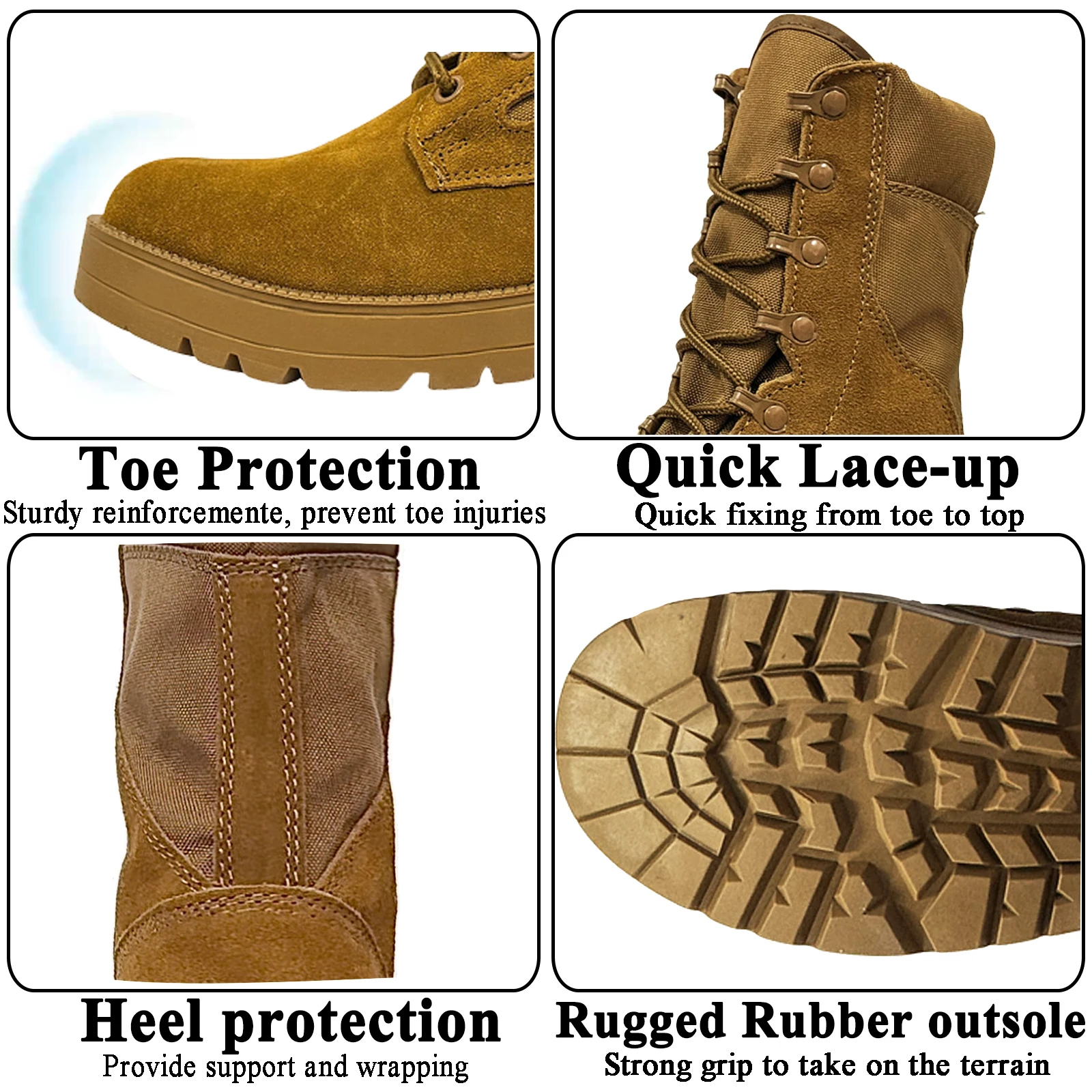 LAHORS Man Combat Tactical Boots Waterproof Outdoor Hiking Shoes Desert Army Boots Breathable Male Ankle