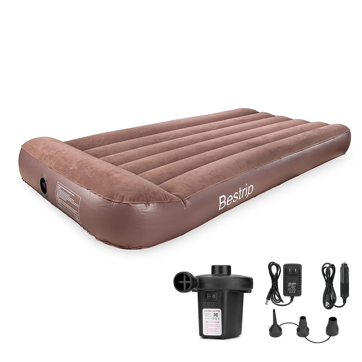 Cama inflable twin colchon para camping visitas incluye bomba de aire  eléctrica