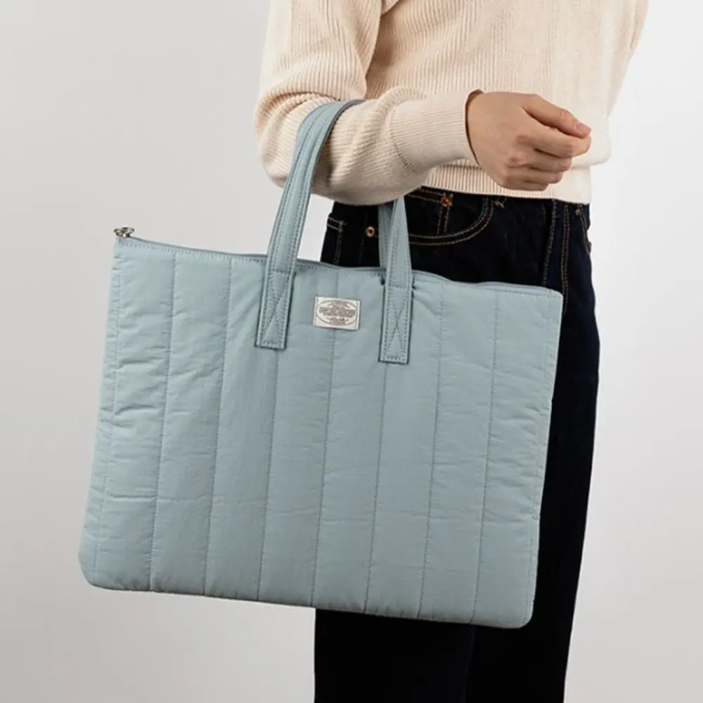 Elegant Shockproof Laptop Handbag - Large Capacity & Breathable Design
