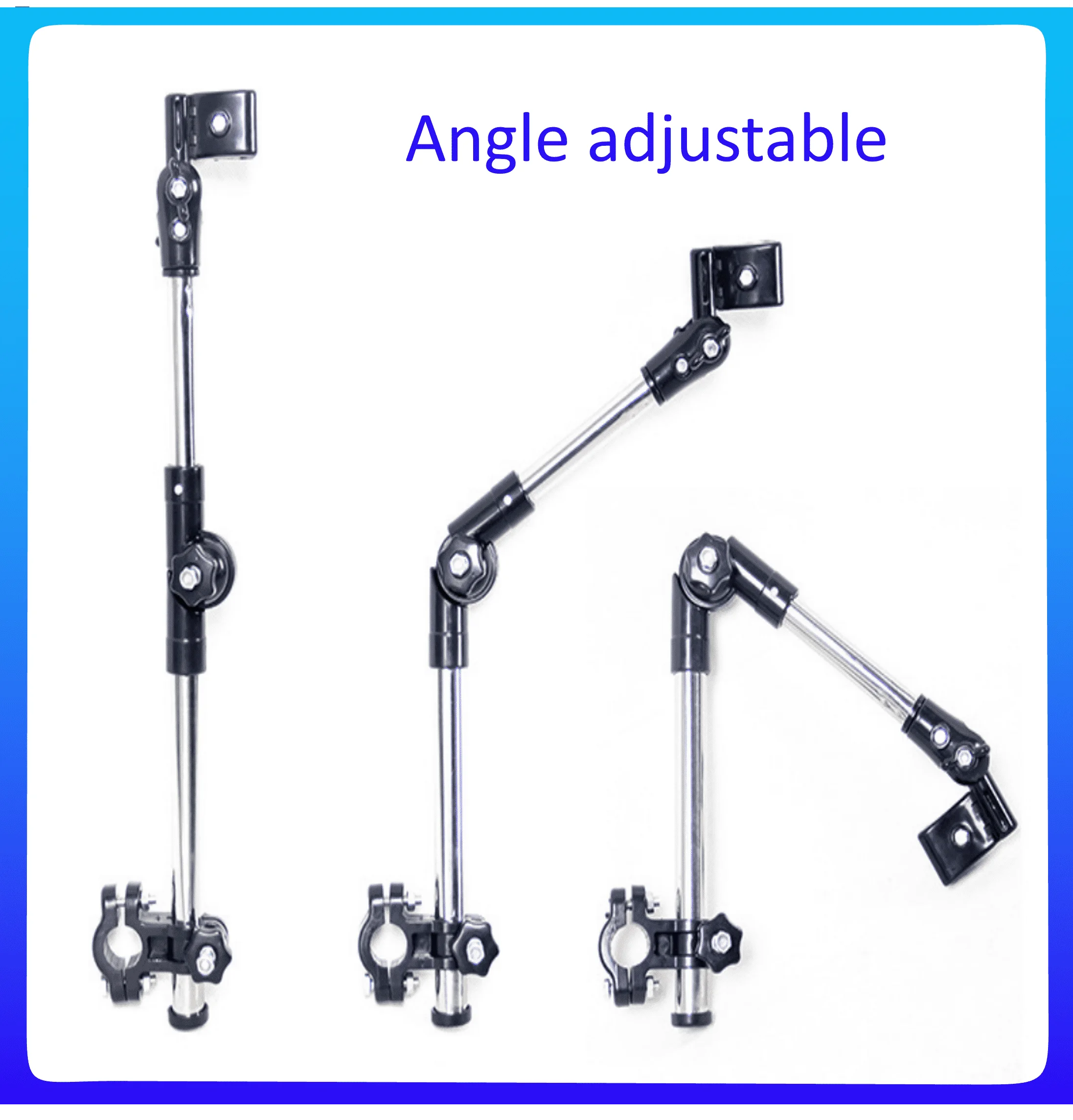 360° Adjustable Umbrella Holder For Strollers & Wheelchairs - Stainless Steel Mount