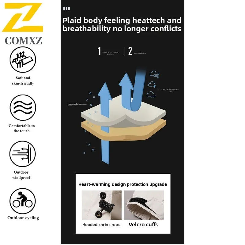 Men 3-in-1 Mountaineering Jacket American Style Detachable Waterproof Windproof Thermal Fleece Liner Outdoor Trekking Coat Hood