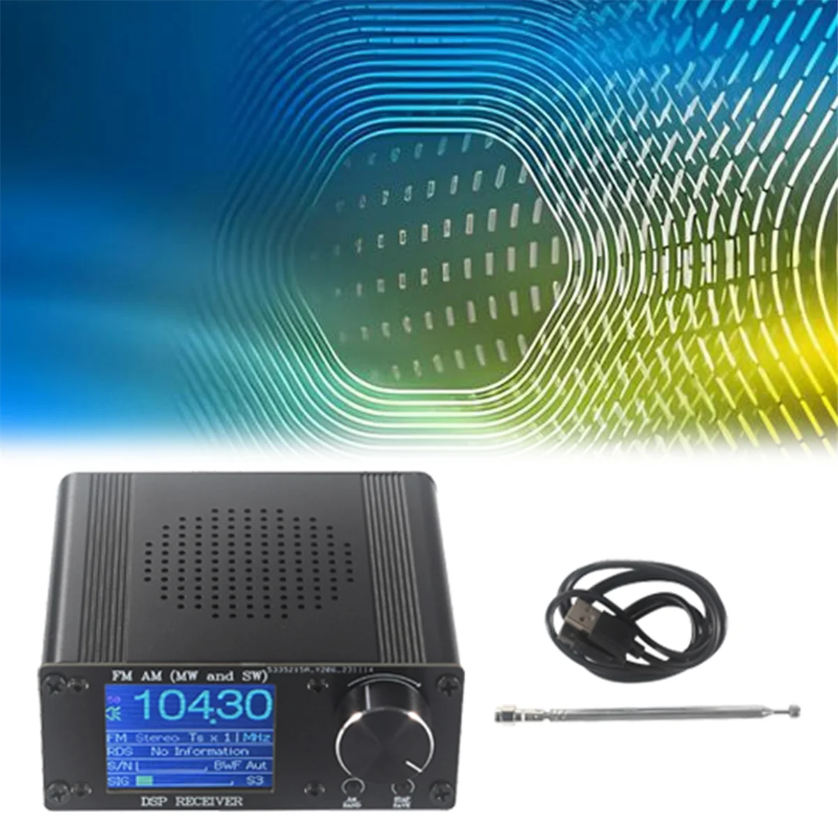 ATS-80 FM AM Radio Frequency Modulation Amplitude Modulation Radio Receiver Color Screen