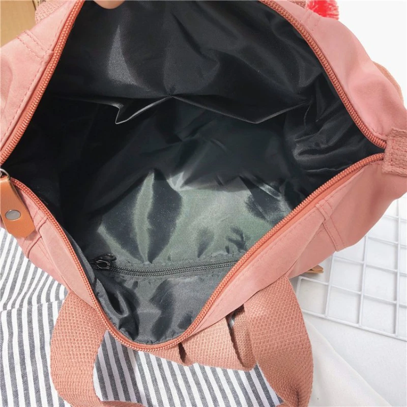 Solid Color Backpack Ladies 2024 New Fashion Student Backpack Travel Bag Wholesale