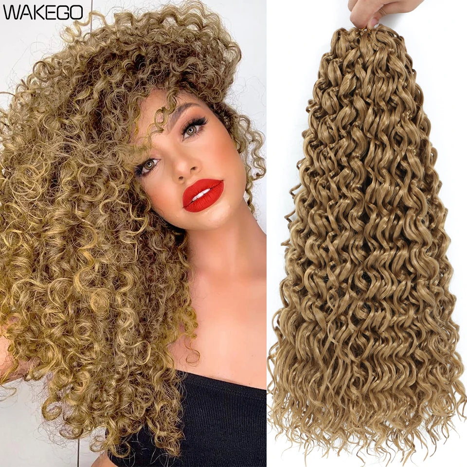 Water Wave 18 Inch GoGo Curl Crochet Hair 18 Inch Beach Curl Water Wave Crochet Hair Ombre ...