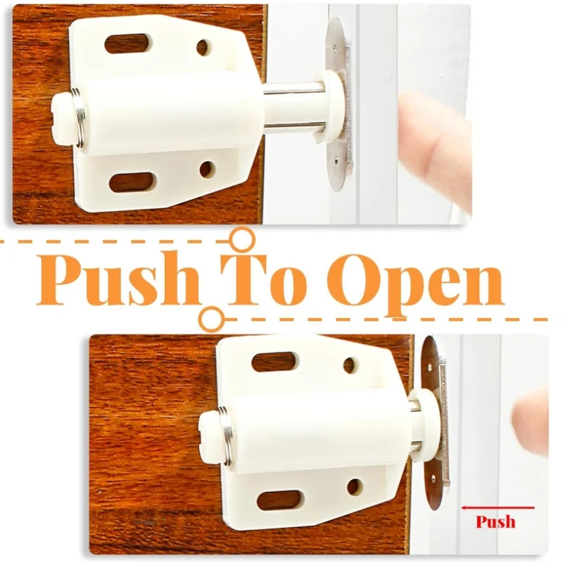 10Pcs Push to Open Magnetic Door Latches Cabinet Doors Push Catch Rebound Single Magnet Latches for Home Hardware Accessories