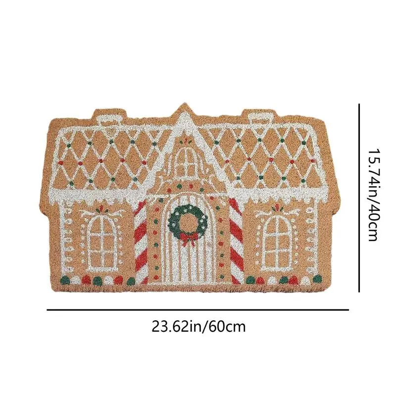 Gingerbread House Floor Mat Christmas Bathroom Floor Mat Living Room Entrance Door Mat Party Decoration Carpet 2024 Xmas Navidad 6
