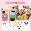 Purple Kids Educational Music Phone Toys Cartoon Baby Selfie Phone IPS Touchscreen Digital Camera for Girls Boys Best Gfits 2