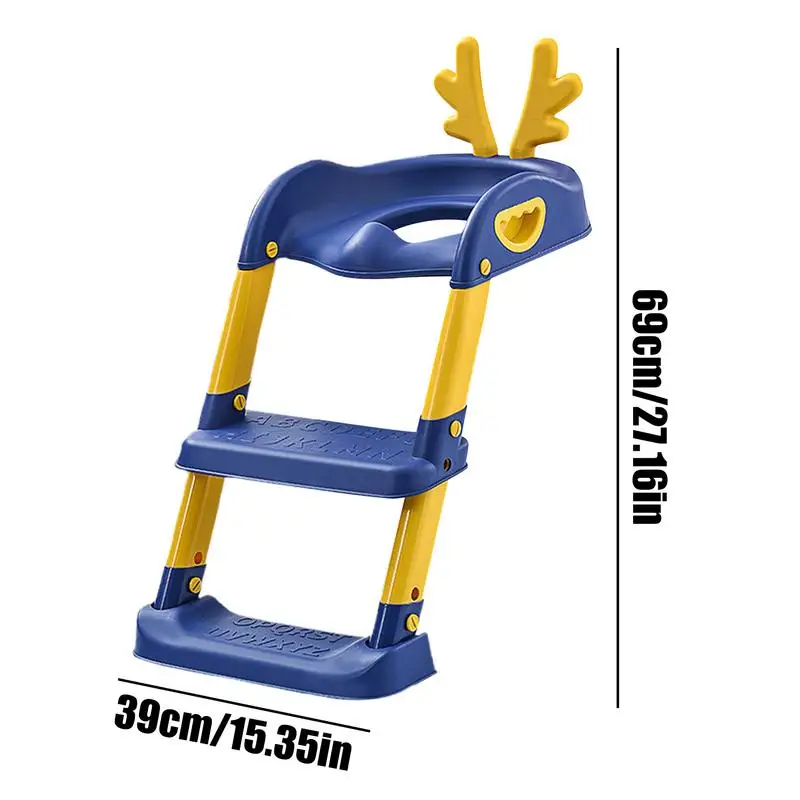 Children's Step Toilet Seat Ring Baby Boys And Girls Toilet Folding Stand Step Stool Ladder Bathroom Accessories Safe Potties 6