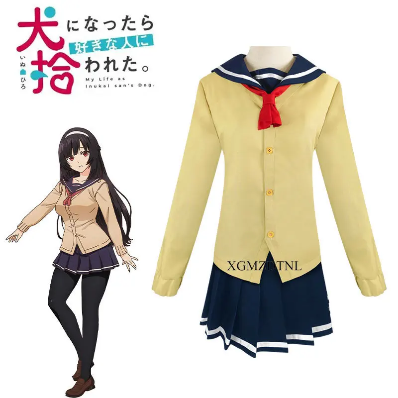 

Inukai San Cosplay Costume Anime My Life As Inukai-san's Dog Sailor Suit School Uniform JK Costume Halloween Roleplay Girl Women