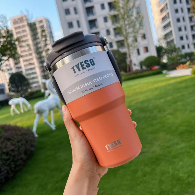 Custom 600ml 900ml 1200ml Tyeso Tumbler Coffee Cup Stainless Steel Vacuum  Thermal Insulated Mug Cold Storage Ice Large Capacity - AliExpress