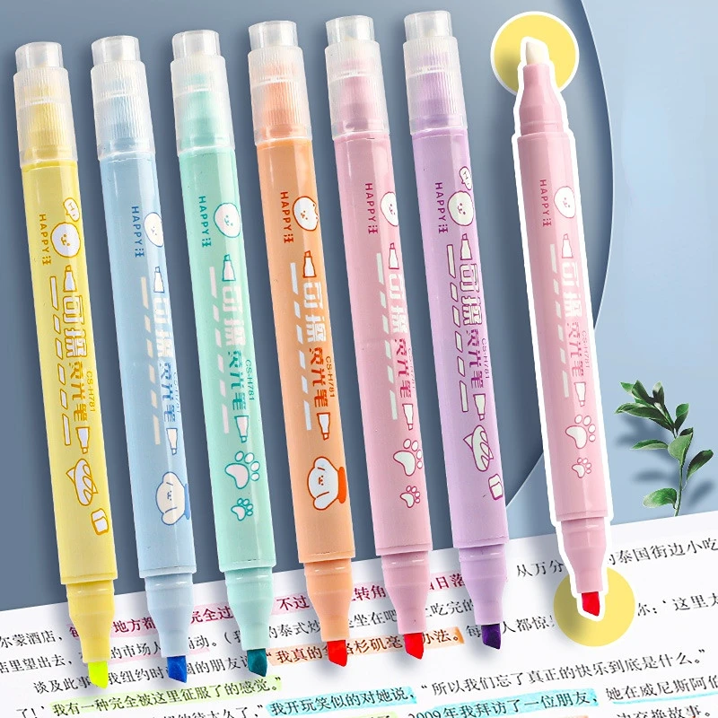 Erasablehighlighterpens6colorsetofhandwritingpensstudents