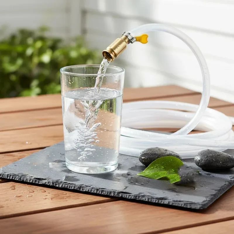 Brass Manual Fuel Transfer Pump Siphon Hose Kit for Diesel Gas Oil Water Fast Flow Hand Pump for Car Boat Tank Drain Priming