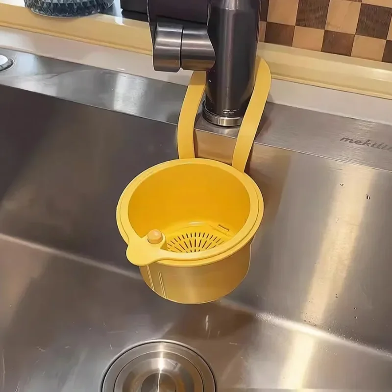 Hot Creative Sink Hanging Strainer Basket Openable Bottom Cover Quickly Drain Kitchen Garbage Filter Multifunctional Detachable