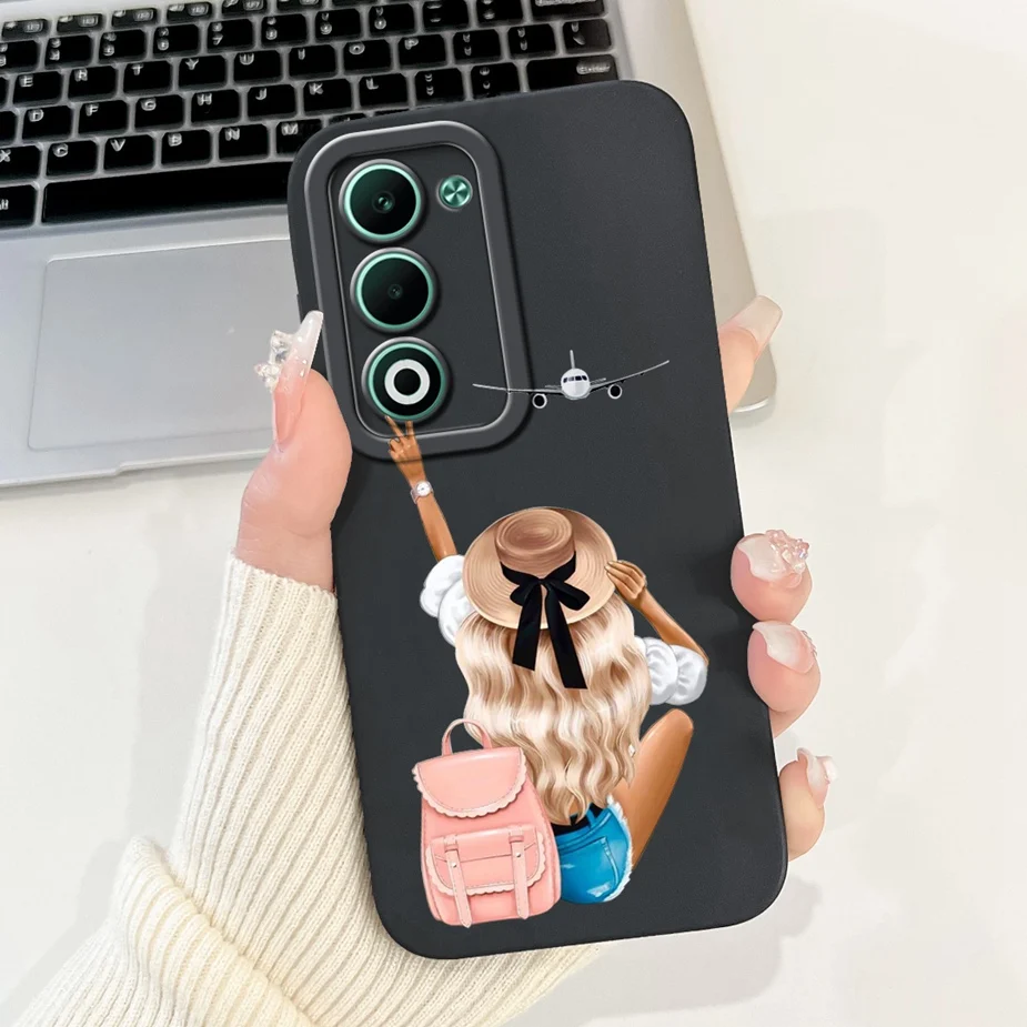 Cute Cat Dinosaur Cartoon Soft Silicone Matte Phone Case