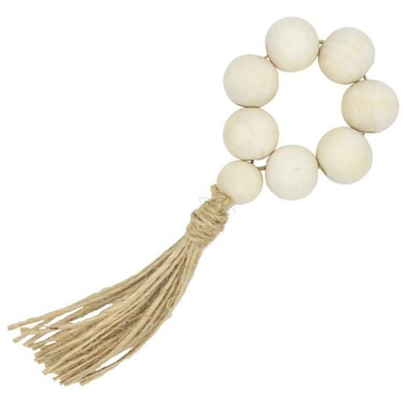 

24Pcs Handmade Natural Wooden Bead Napkin Rings Holder For Weddings Party Home Hotel Decor Table Dinner Decoration