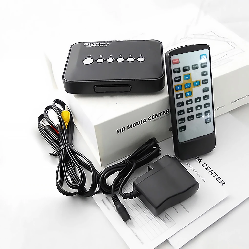 ̵ ÷̾ ̴ Ƽ̵ ÷̾ HD 720P HDD TV Box AV Output MKV RM SD USB SDHC MMC HDD, EU US UK AU Plug