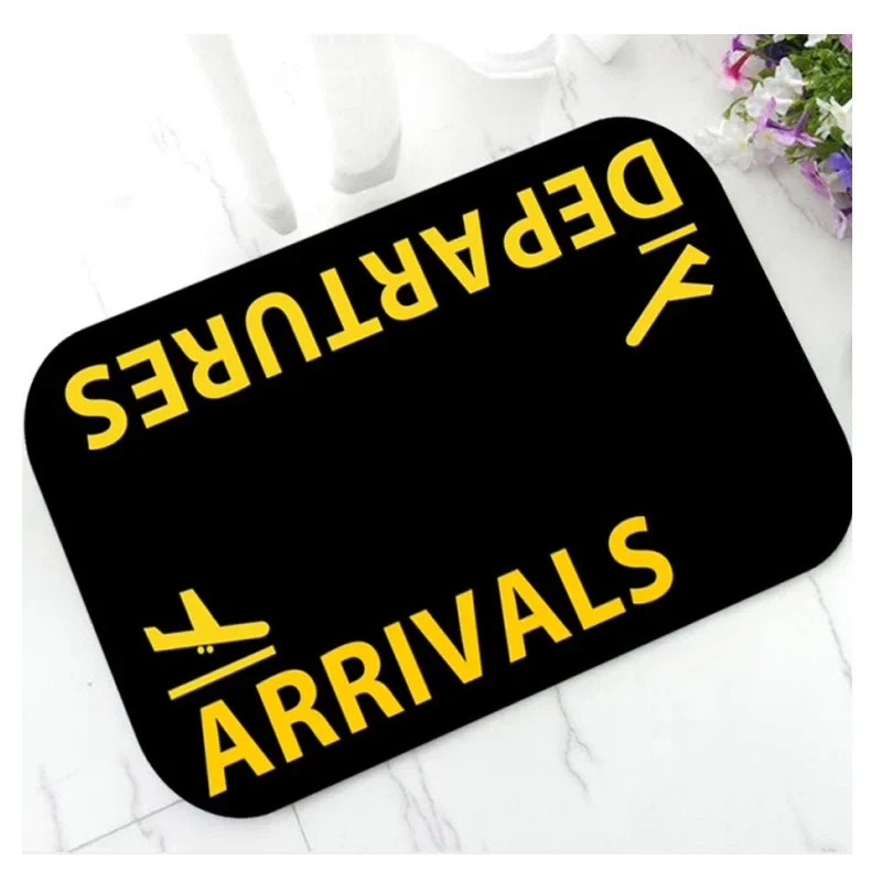 Airplane Departure Arrival Entrance Doormat Modern Anti-slip Bedroom Living Room Area Rug Balcony Bathroom Floor Mats Home Decor 3