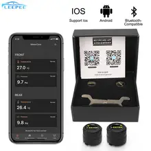 LEEPEE Bluetooth-Compatible 4.0 5.0 Tire Pressure Sensor Monitor System Android/IOS General Motorcycle TPMS External Sensors