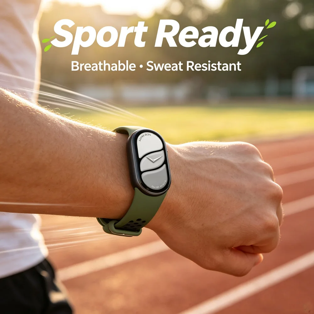 Premium Silicone Sport Strap for Smartwatch - Comfortable Replacement Wristband Accessory