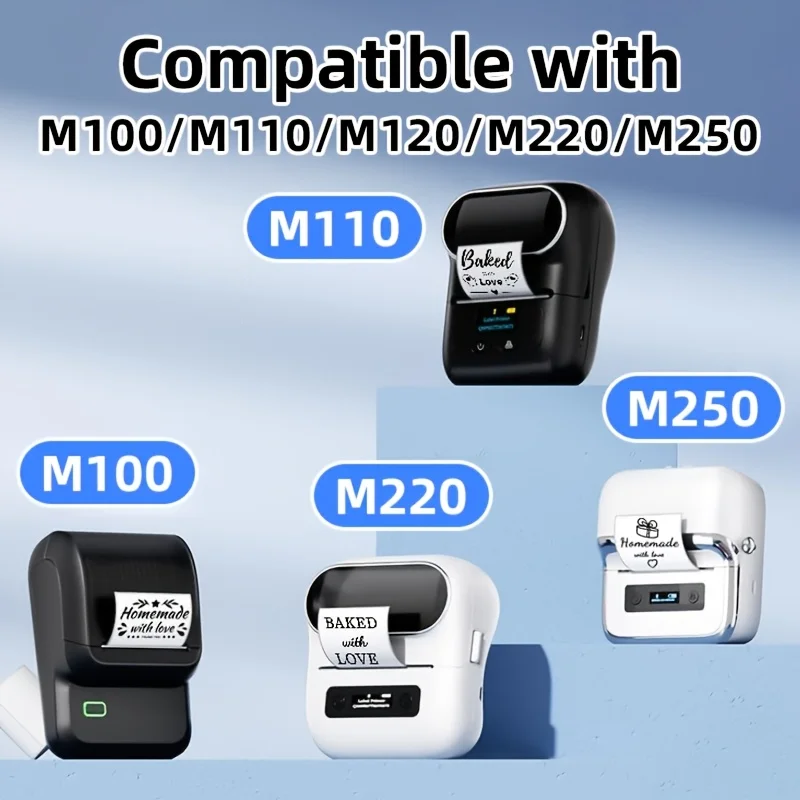 40x30mm 자체 접착식 열전사 라벨 2롤 230 라벨 M100 M110용 범용 다용도 가정 사무실 상업용 라벨링