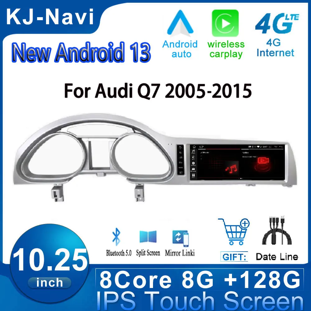 

Android 12 For Audi Q7 2005-2015 Car Carplay Stereo Radio GPS Navigation Auto Multimedia Monitors Touch Screen 10.25 Inch
