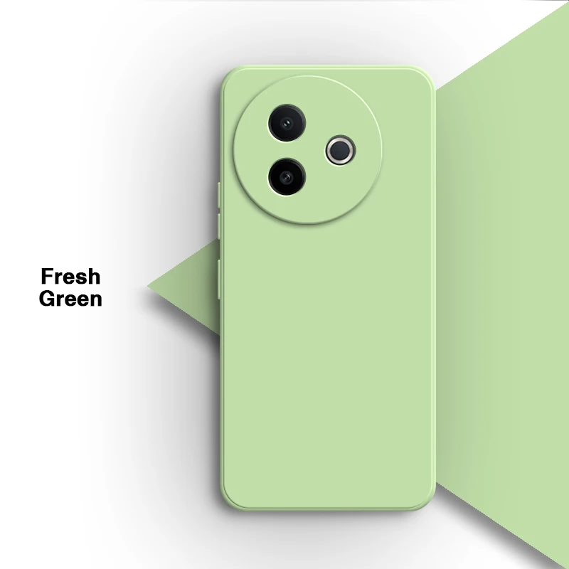 Premium Liquid Silicone Phone Case with Lens Protection - Soft, High-Quality Back Cover