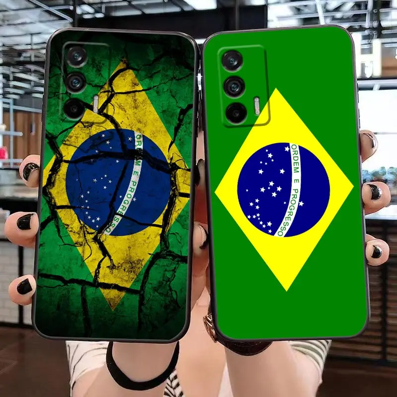 Custodia Per Oppo Realme Gt 2 Pro Master Narzo 50 50I 50A 5G C35 C33 C31 C30 C30S C21 C21Y C20 C15 C12 C11 C3 C2 Case Flag Of Brazil