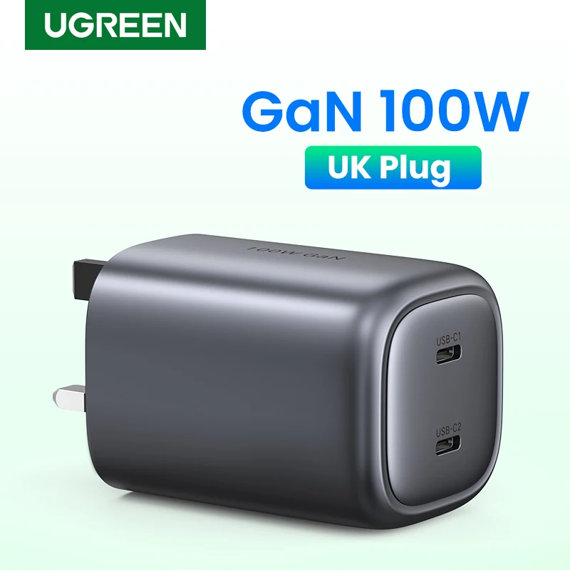 

UGREEN UK Plug GaN 100W 65W Fast Charger for Macbook tablet Fast Charging for iPhone Xiaomi USB Type C PD Charge for iPhone 14