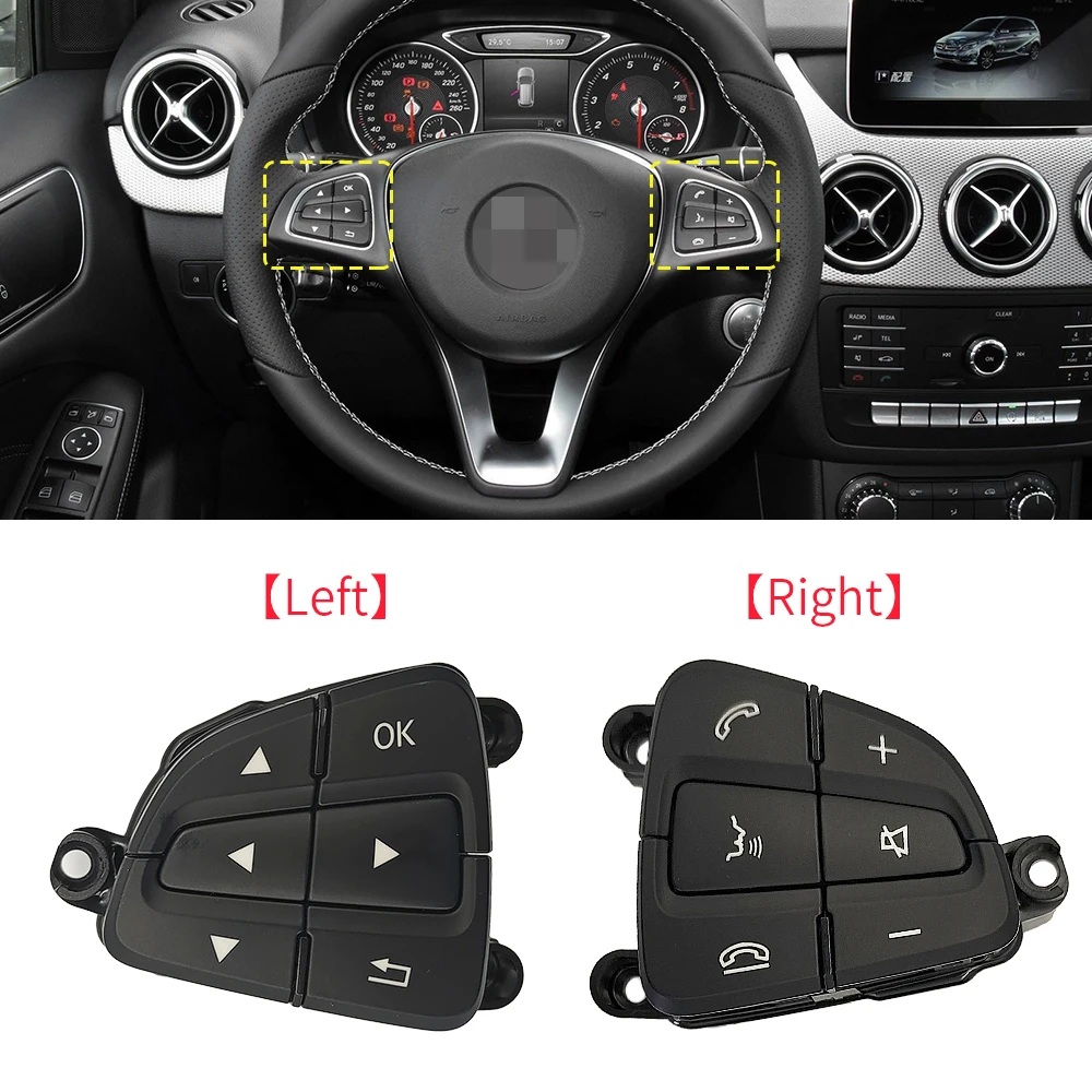 

For Mercedes W166 W156 W246 Car Multi-function Steering Wheel Switch Buttons Phone Control Key For Benz GLE GLA Class 0999050600