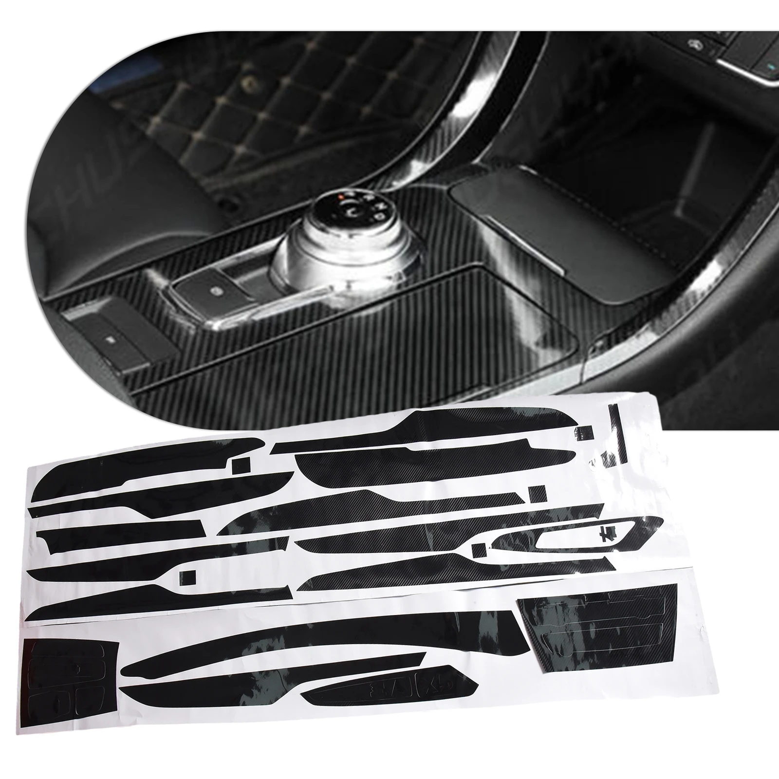 

Carbon Fiber Interior Stickers Modification Replace Durable Glossy Modern Style For BMW X5 F15 2014 2015 Brand New