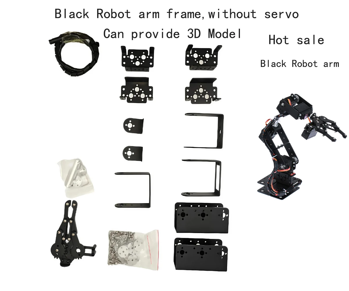 Kit Braccio Robotico a 6 DOF Fai-da-te, Robot Multi-DOF con Servo per Afferrare Oggetti, Costruzione Educativa per Arduino ESP32, Braccio Robotico Programmabile - immagine 5