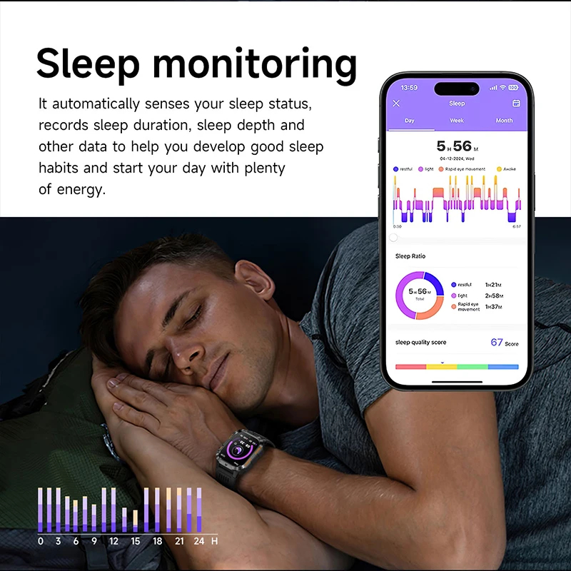 Nuovo Smartwatch 2026 con Batteria da 1200mAh, Display da 2,01 Pollici, Torcia LED, Impermeabile IP68, 100+ Modalità Sportive, Rilevamento Salute, per Uomini e Donne - immagine 4
