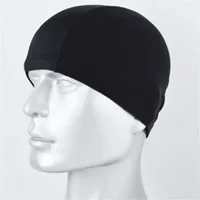 1PC High Elastic Single Thread Polyamide Swimming Cap Men And Women No Cut Breathable Swimming Cap Adult Cloth Cap Hot Spring 1